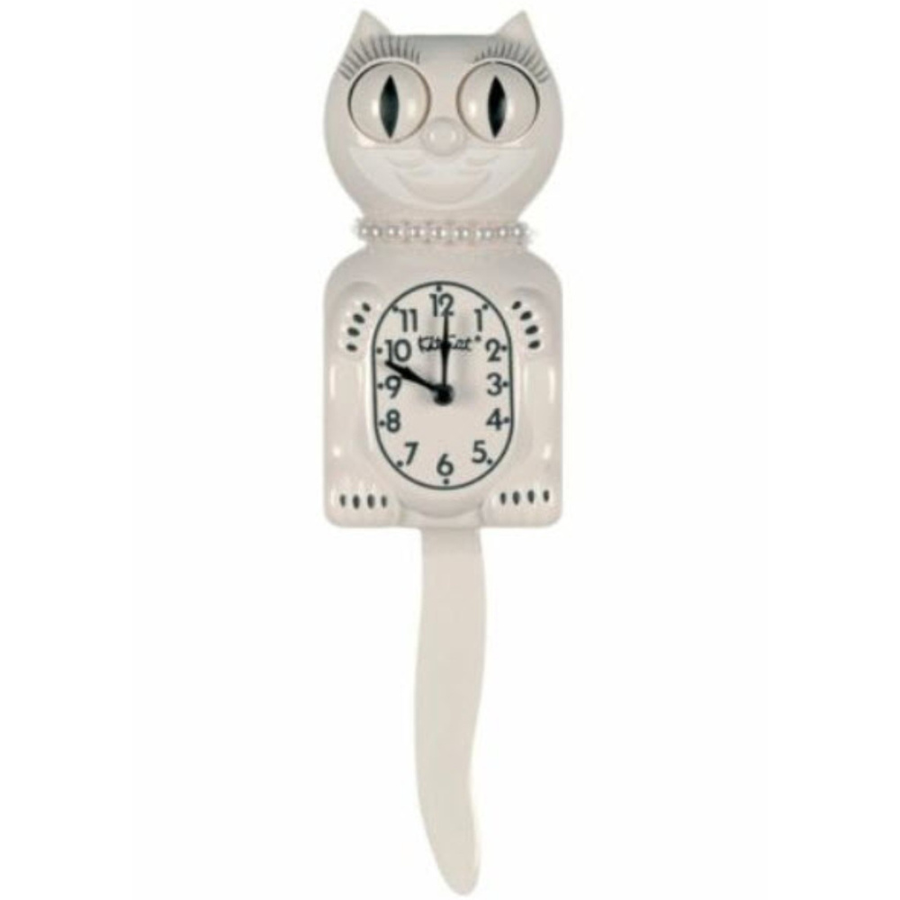 White Lady KIT-CAT CLOCK KAT KLOCK